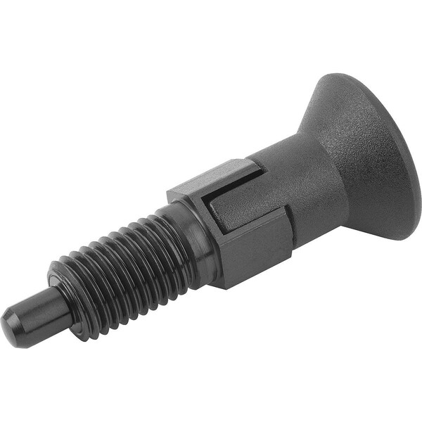 Indexing Plunger Size:3 D1=M16X1, 5, D=8, Form:C With Locking Slot Without Locknut, Steel Hardened,